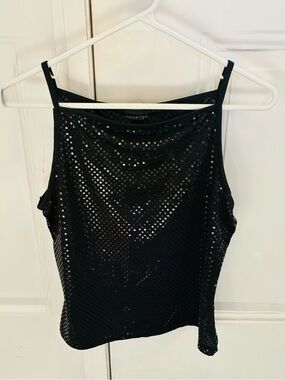 Vintage Fun Black Sequin Camisole